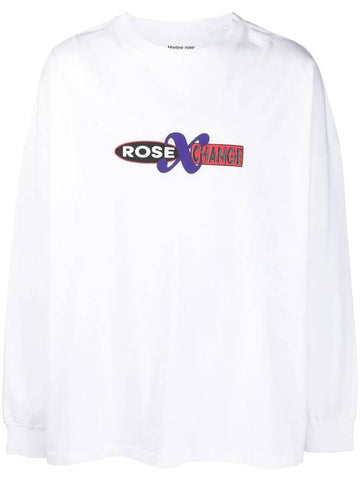 Rose Exchange Oversized Cotton Jersey Long Sleeve T-Shirt White - MARTINE ROSE - BALAAN 1