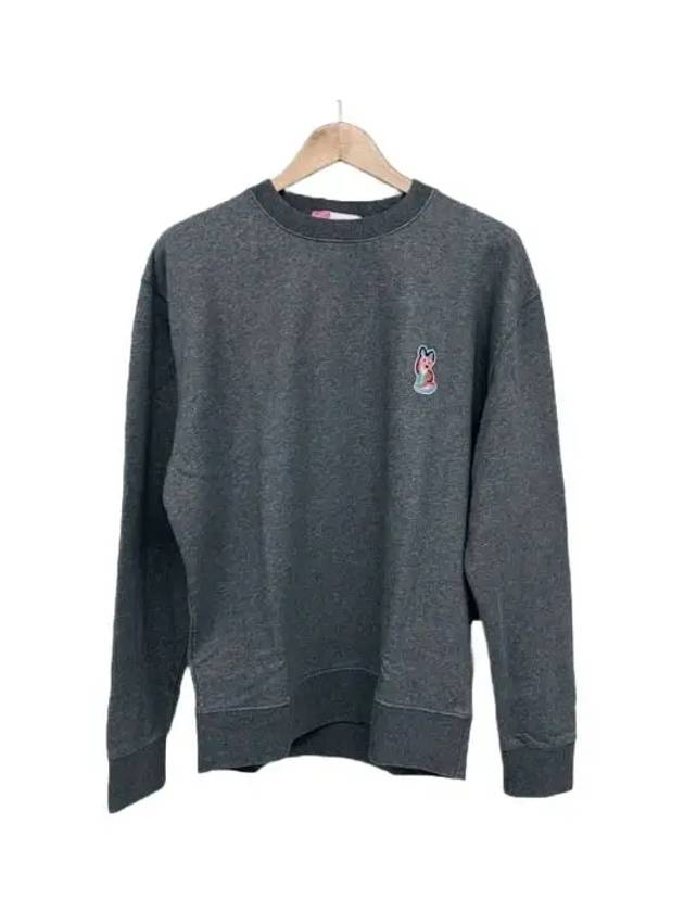 EU00350KM 0015 LGM Sweatshirt Gray - MAISON KITSUNE - BALAAN 1