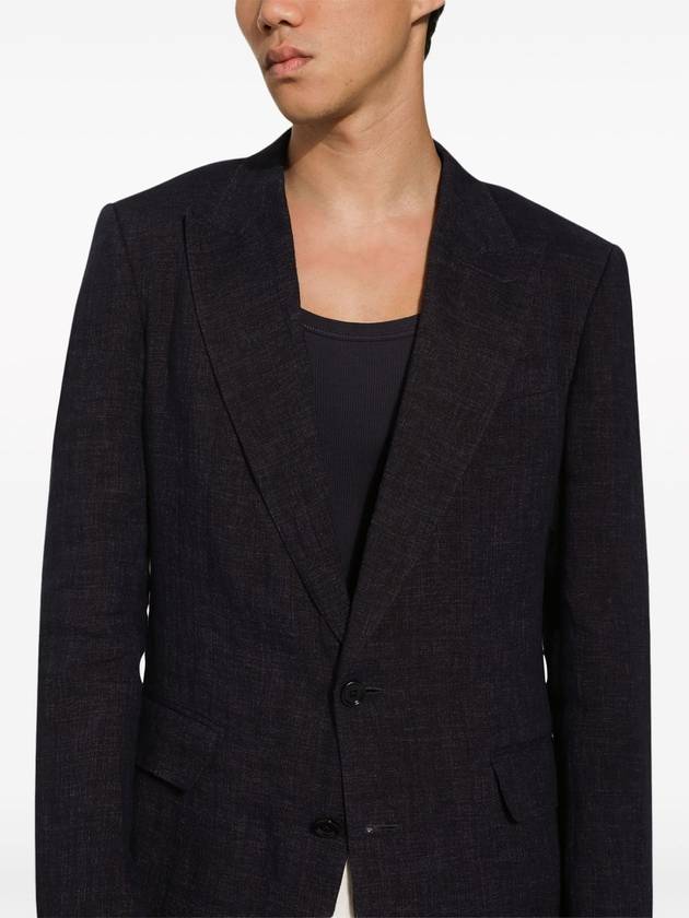 DOLCE & GABBANA COTTON LINEN BLAZER   PEAK LAPELS - DOLCE&GABBANA - BALAAN 5