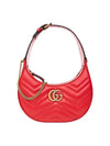 GG Marmont Half Moon Mini Bag Red - GUCCI - BALAAN 2