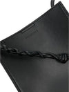 Tangle Leather Small Cross Bag Black - JIL SANDER - BALAAN 4