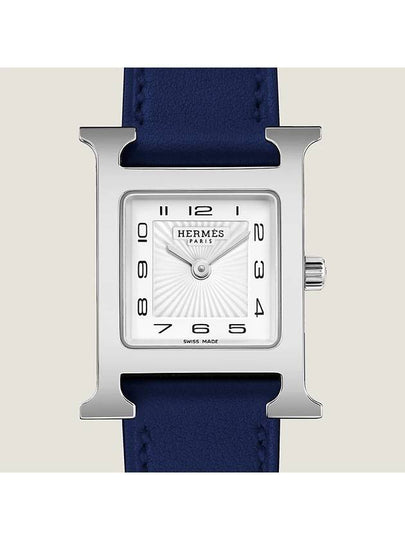 Women s Heure H Watch Calfskin Small Size Navy Color 25mm W055692WW00 - HERMES - BALAAN 2