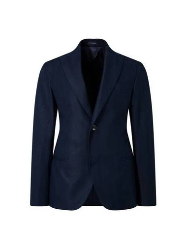 Men s Chevron Tissue Peaked Single Jacket Navy 270593 - EMPORIO ARMANI - BALAAN 1