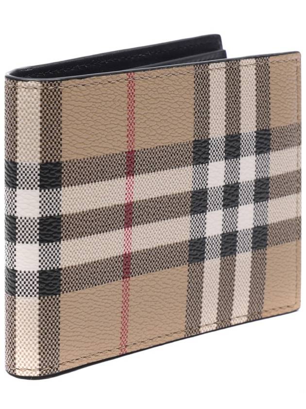 Men's Vintage Check Pattern Half Wallet Brown - BURBERRY - BALAAN 4