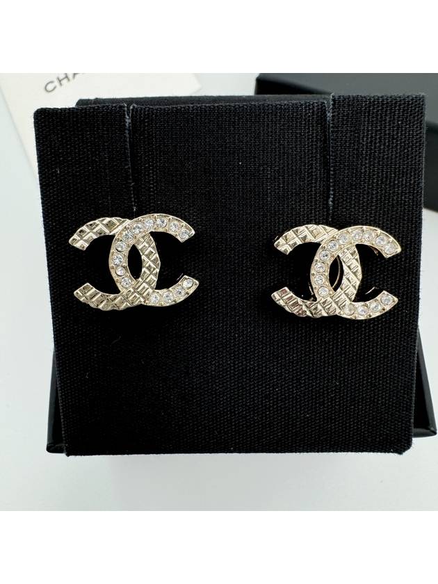 CC Logo Crystal Earrings Gold - CHANEL - BALAAN 3