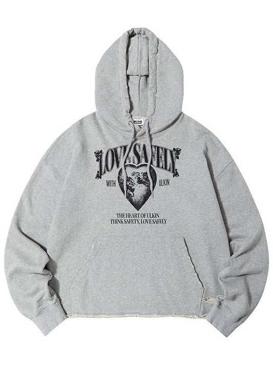 Destroyed Love Safety Hoodie Grey - ULKIN - BALAAN 2