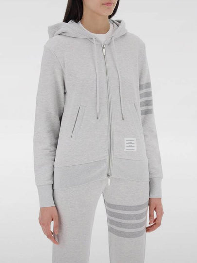 4-bar hooded zip-up light gray - THOM BROWNE - BALAAN 2