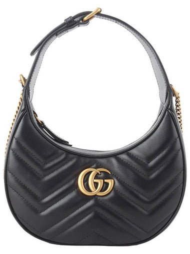 699514 GG Marmont Half Moon Hobo Mini Shoulder Bag 34222K 1 - GUCCI - BALAAN 1