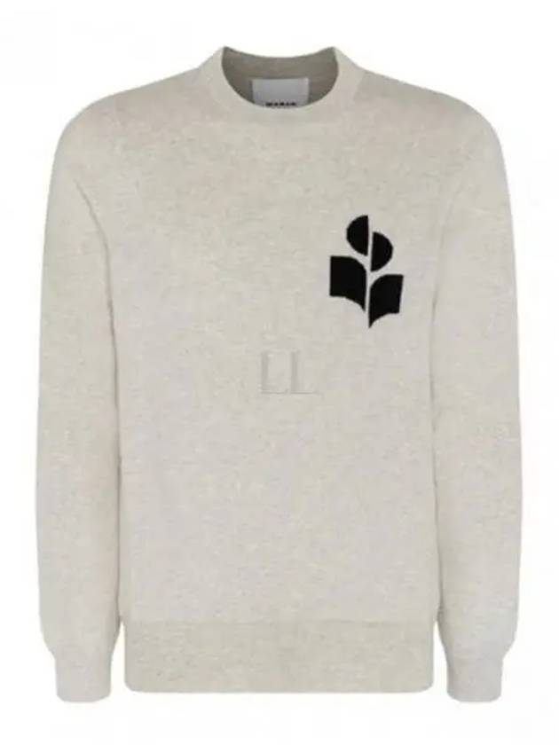 Men's Evans Logo Sweatshirt Light Grey - ISABEL MARANT - BALAAN 2