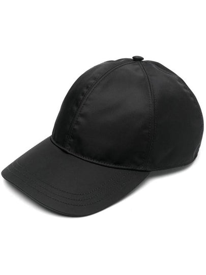 Re-Nylon Triangle Logo Baseball Cap Black - PRADA - BALAAN 2