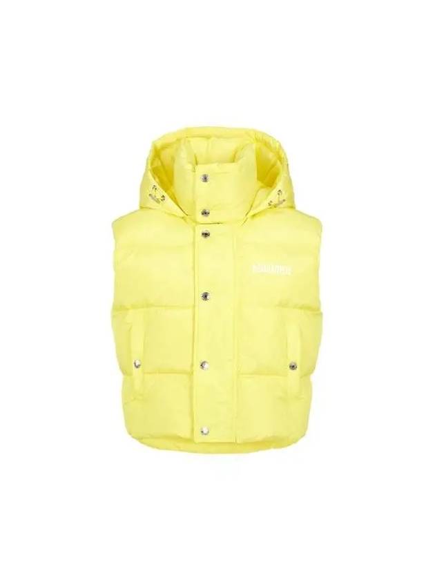 Women's Logo Print Duck Down Padded Vest Yellow 270043 - DSQUARED2 - BALAAN 1