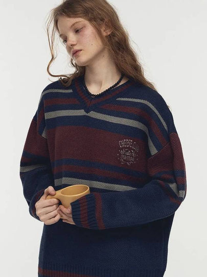 Cheese Club V neck Knit Navy - CPGN STUDIO - BALAAN 2