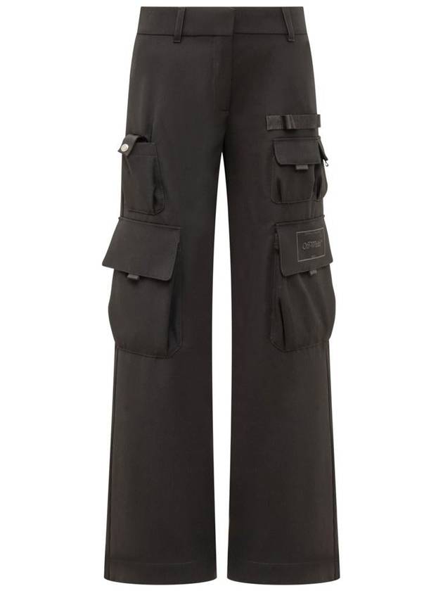 Straight Pants OWCF017S24FAB001 1010 Black - OFF WHITE - BALAAN 2