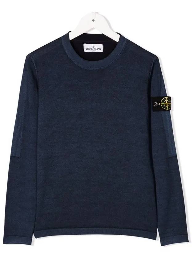 Kids Wappen Wool Knit Dark Blue 7116513A3 V0026 - STONE ISLAND - BALAAN 2