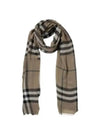 Raw Cut Checked Wool Scarf Brown - BURBERRY - BALAAN 2