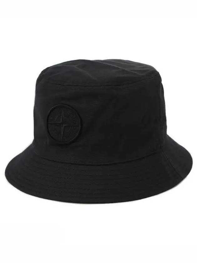 Logo Patch Bucket Hat Black - STONE ISLAND - BALAAN 2