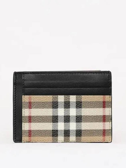 Vintage Check Money Clip Card Wallet Beige - BURBERRY - BALAAN 2