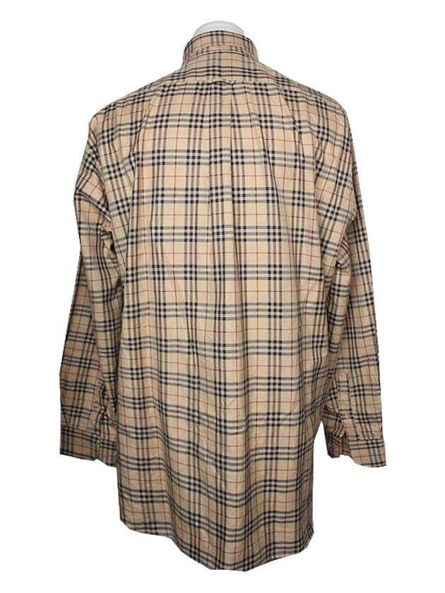 Beige tartan check men s shirt 105 - BURBERRY - BALAAN 2