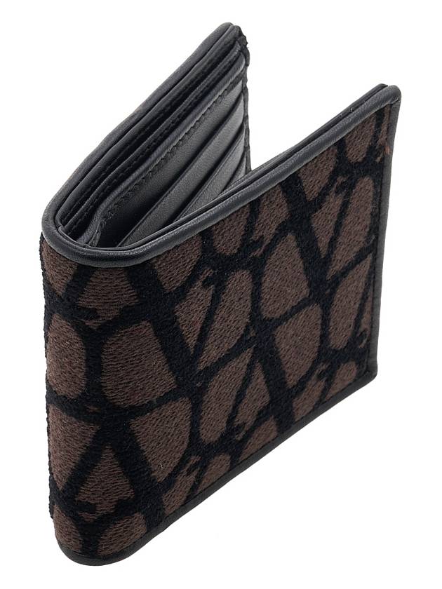 Toile Iconographe Half Wallet Brown - VALENTINO - BALAAN 3