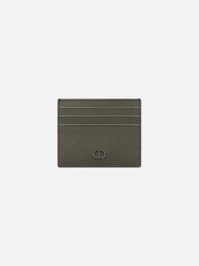 CD Icon Grained Calfskin Card Wallet Green - DIOR - BALAAN 2