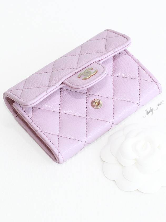 Workshop Collection Classic Flap Snap Zipper Caviar Card Wallet Light Pink Gold AP4096 B10583 NY558 - CHANEL - BALAAN 9