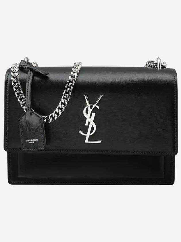 Sunset Monogram Medium Shoulder Bag Black - SAINT LAURENT - BALAAN 2