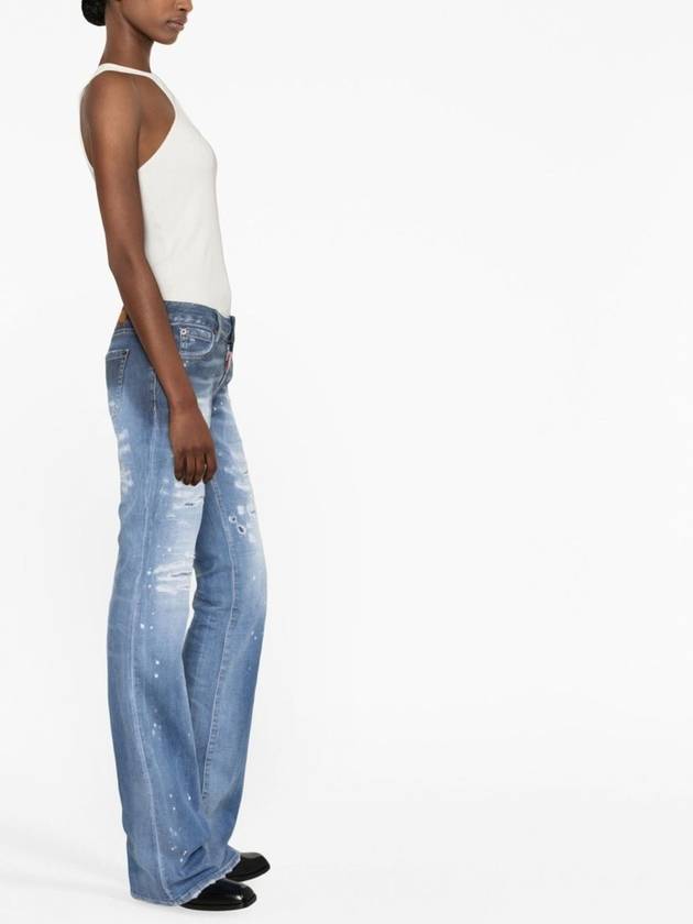 Distressed Flare Jeans Blue - DSQUARED2 - BALAAN 7