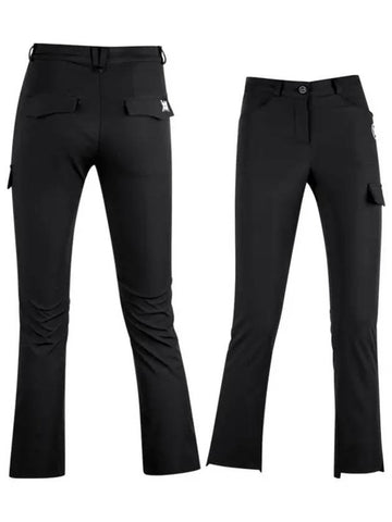 Women s unbalanced slit bootcut spandex golf pants MW4A266W - LUX GOLF - BALAAN 1