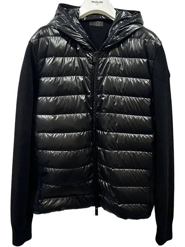 Men's Padded Cotton Hooded Zip-Up Black - MONCLER - BALAAN 2