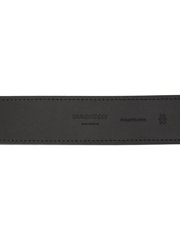 Engraved Logo Leather Belt Black - BURBERRY - BALAAN 8