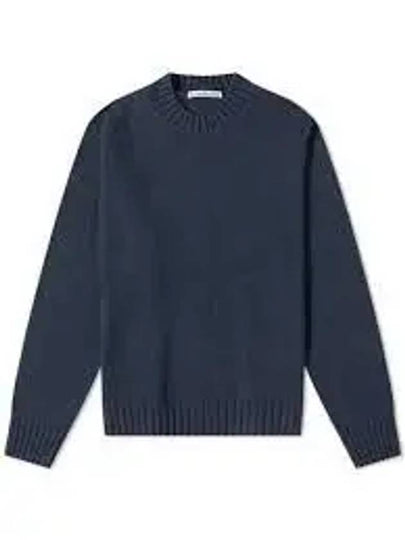 Organic Crewneck Knit Top Midnight Blue - ACNE STUDIOS - BALAAN 2