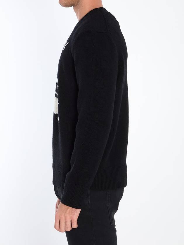 EKD Crew Neck Wool Cashmere Knit Top Black - BURBERRY - BALAAN 4