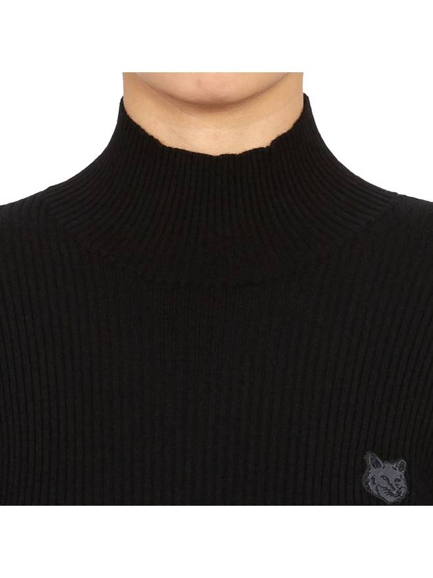 Bold Fox Head Patch Turtleneck Black - MAISON KITSUNE - BALAAN 7