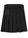 Women s unbalanced diagonal pleated culottes skirt BMU4A134W - LUX GOLF - BALAAN 4