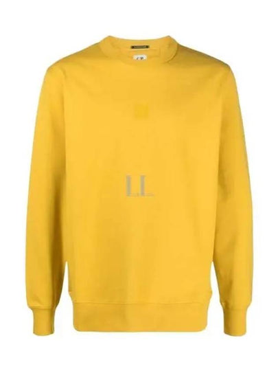 Metropolis Series Stretch Fleece Logo Sweatshirt Yellow - CP COMPANY - BALAAN 2