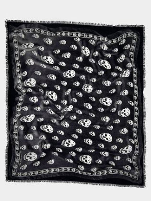 Muffler Scarf 7924394418Q1077 Black - ALEXANDER MCQUEEN - BALAAN 4