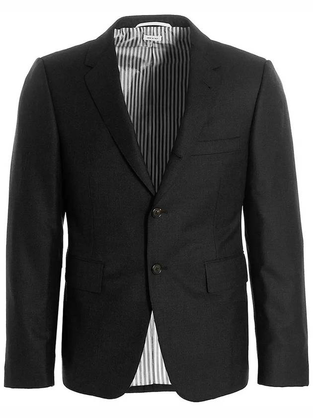 Men's Signature Classic Wool Suit Black - THOM BROWNE - BALAAN 4