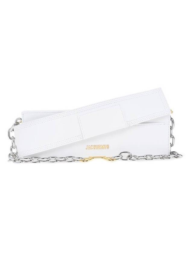 Le Siusio Chain Shoulder Bag White - JACQUEMUS - BALAAN.