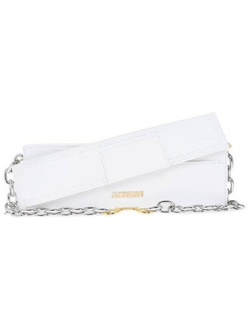 Le Siusio Chain Shoulder Bag White - JACQUEMUS - BALAAN.
