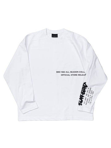 BBD 1982 No Sympathy Long T Shirt White - BLACKBLOND - BALAAN 1