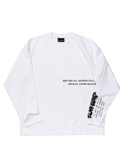 1982 No Sympathy Long Sleeve T-Shirt White - BLACKBLOND - BALAAN 2