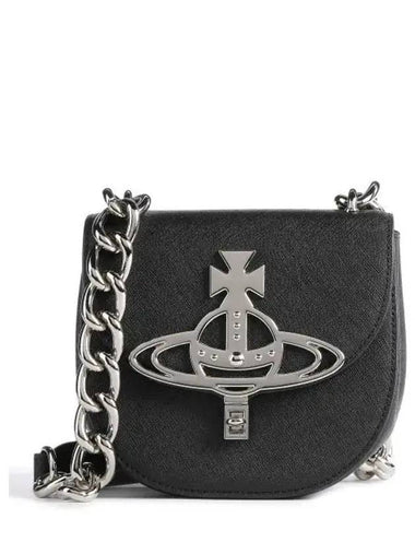 Sophia Saddle Shoulder Bag Black - VIVIENNE WESTWOOD - BALAAN 1