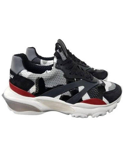 Bounce Camo Low Top Sneakers Black Grey - VALENTINO - BALAAN 2