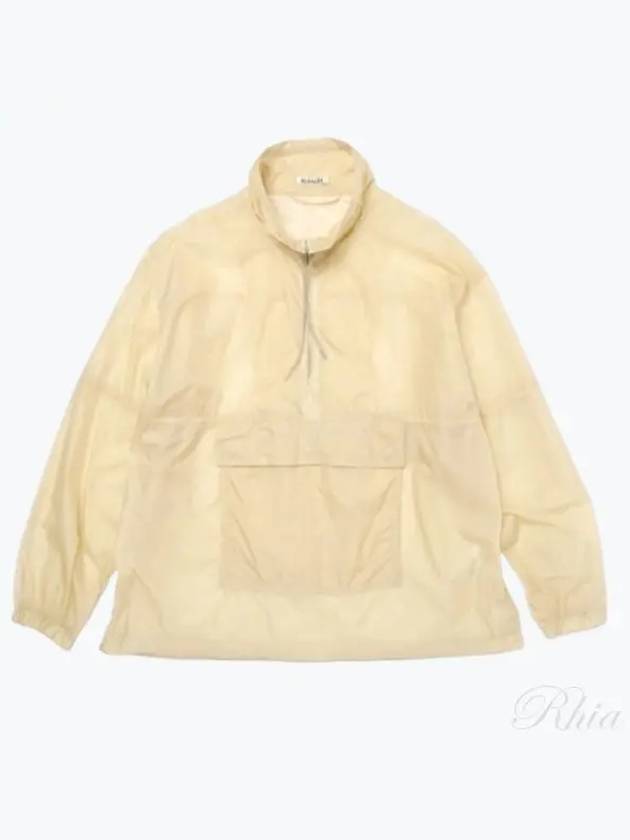 Wash Super Light Airy Nylon Anorak Ivory Beige A24AP03SN Washed - AURALEE - BALAAN 1