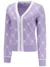 WOMEN MONOGRAM LOGO INTARSIA CARDIGAN - ANEWGOLF - BALAAN 2