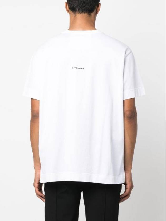 Embroidered Logo Jersey Short Sleeve T-shirt White - GIVENCHY - BALAAN 6