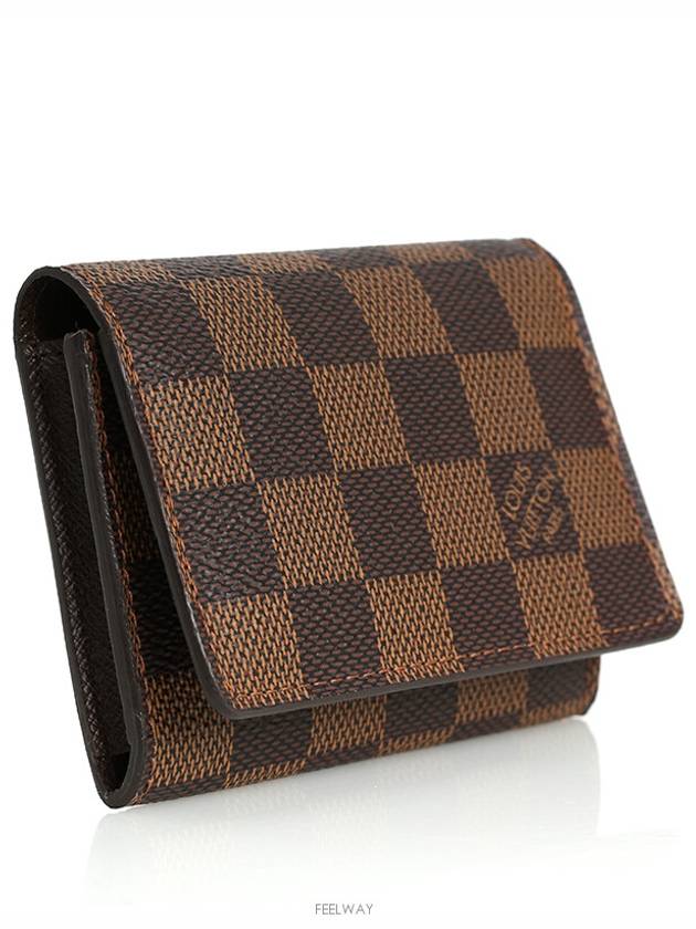 Damier unisex business card wallet flap mini - LOUIS VUITTON - BALAAN 3