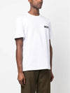 Back Logo Print Cotton Short Sleeve T-Shirt White - MSGM - BALAAN 3