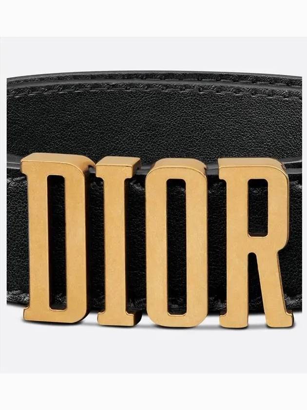 D Fence Leather Belt Black - DIOR - BALAAN.