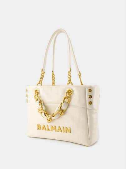 1945 Small Shopper Bag - Balmain - Leather - Beige - BALMAIN - BALAAN 2